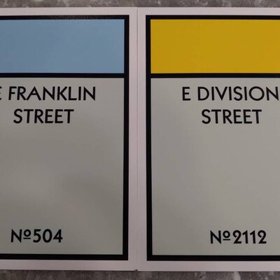 Personalised Monopoly Board &amp; Card Property Print New Home - Etsy UK