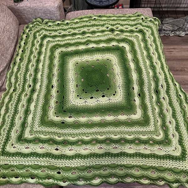 Victoria's German Shells Crochet Blanket Pattern ENGLISH (PDF Download ...