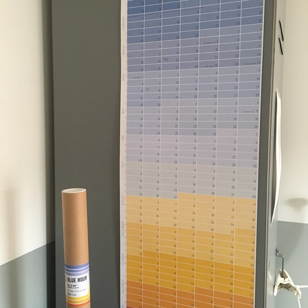 2025 Wall Calendar Minimalist Wall Planner „blue Hour“ Poster Limited ...
