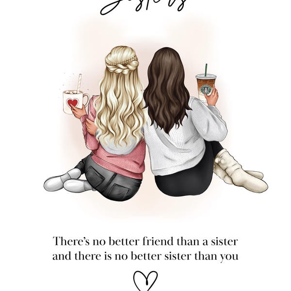 Personalised Gift for Your Sister - Choose Your Quote, Print for ...