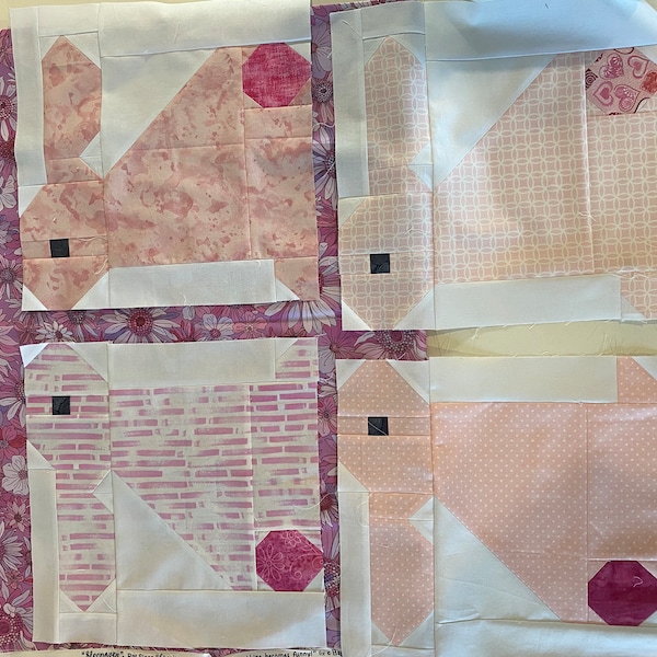 PDF Easter Quilt Pattern - Green Bunny Quilt Pattern - Etsy