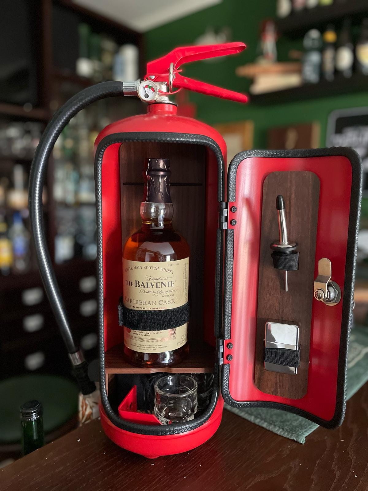 Personalized Fire Extinguisher Mini Bar Firefighter gift original present for man him husband unique best dad guys unique boyfriend