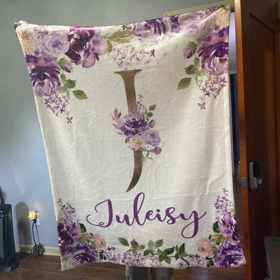 Safari Animals Floral Jungle Baby Girl Blanket Blush Pink Gold - Etsy