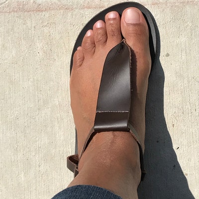 Brown Sandals for Women Handmade of Full Grain Leather, Dark Brown ...