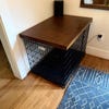 Modern Edge Wood Dog Crate Base, Walnut Stain, Safety Lip Secure Fit ...