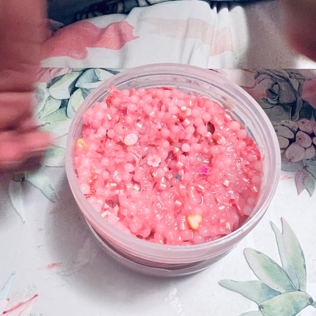 Bingsu Slushie Slime Gamer Girl SCENTED pink crystal clear bingsu and  slushee bead crunchy ASMR With Charm