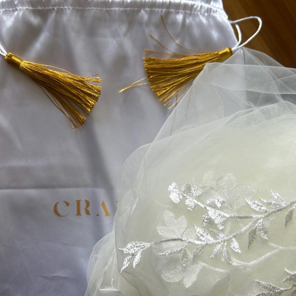 Cathedral Floral Veil Wedding Veil Wedding Veil With Flower Lace Edge