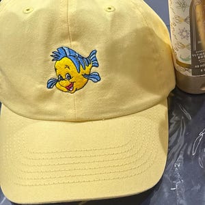 Little Mermaid Flounder Fish Embroidered Hat Ariel Friend  display picture 1