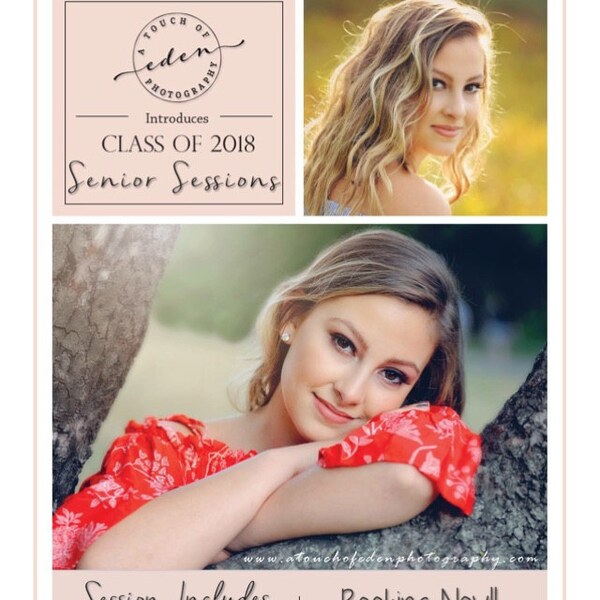 Senior Photography Mini Session Template | Photography Marketing Board ...