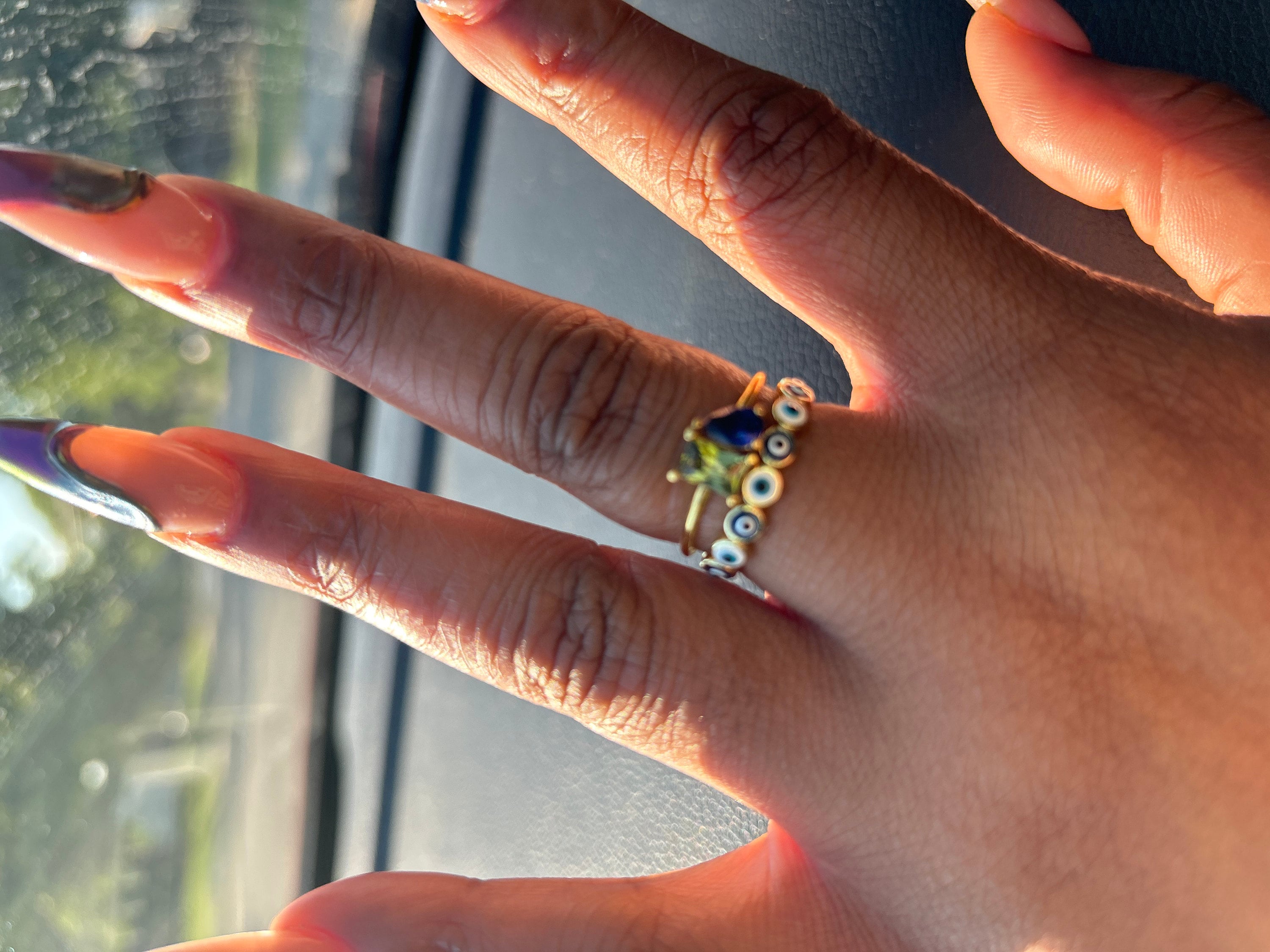 Emerald & Pear Cut Birthstone Ring by Caitlyn Minimalist • Custom Toi et Moi Gemstone Ring • Vintage Jewelry • Perfect Couples Gift • RM124