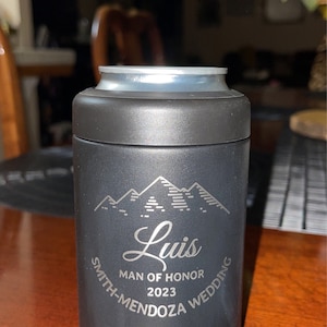Personalized Engraved YETI® CAN Colster or Polar Camel Can Holder Laurel  Bottlecap Best Man Wedding Party Father of Bride Groom Usher LBC1 -   New Zealand