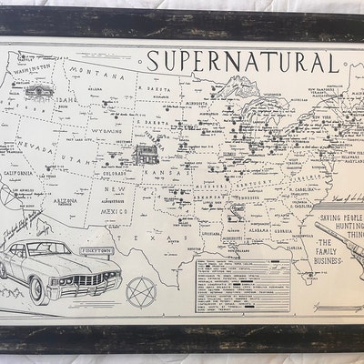 Handgezeichnete SUPERNATURAL Karte - Etsy Österreich