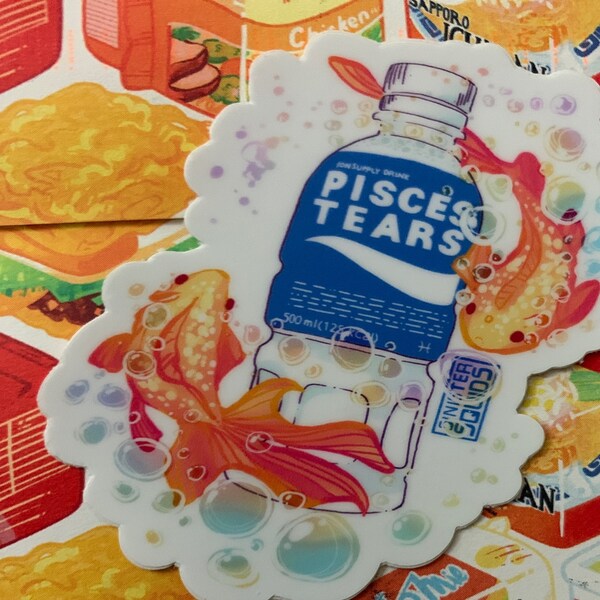 Pocari Sticker Pisces | Zodiac Stickers Waterproof | Pocari Sweat | Aesthetic Anime ...