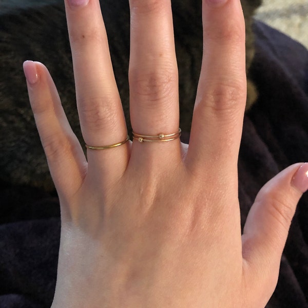 Spinner Ring 14k Gold Filled Stacking Ring - Etsy