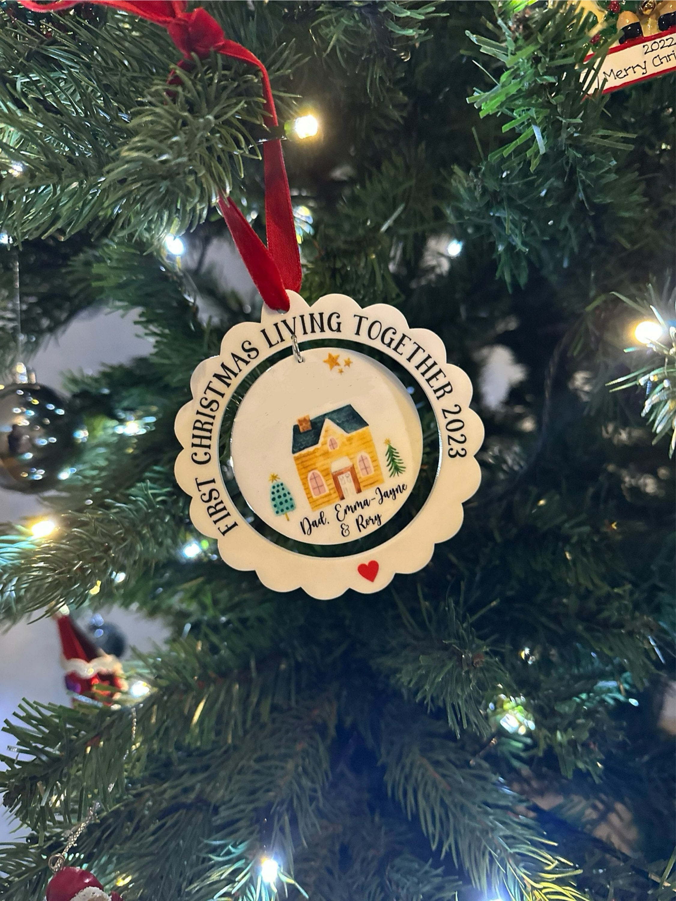 Christmas in our new home 2024, Personalised New Home Christmas Decoration, First Christmas In Our New Home Tree Ornament