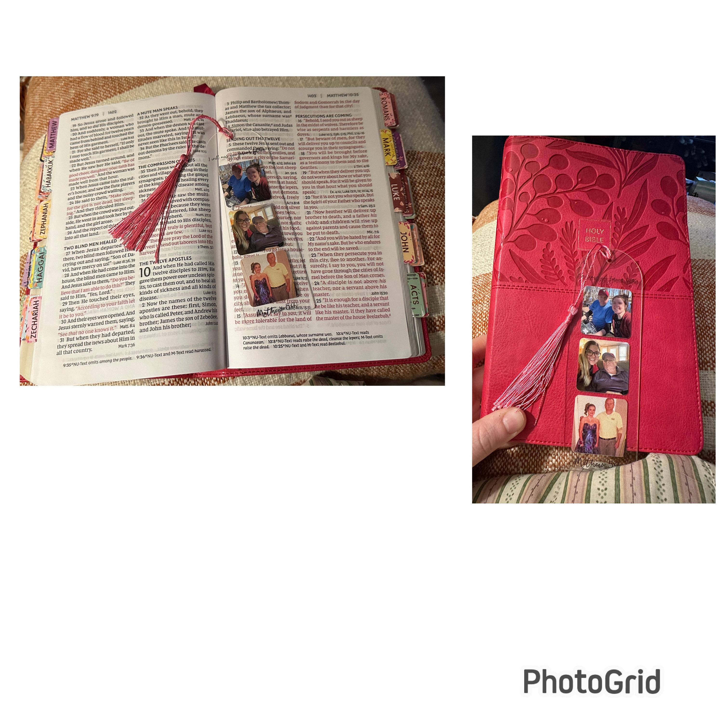 Custom Photo Acrylic Bookmark, Fathers Day Gift, Personalized Bookmark with Picture, Booklover Gifts, Gifts for Mom Gift for Her