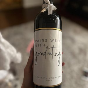 Graduaton One Degree Hotter Cute Wne Bottle Label Gft - Etsy