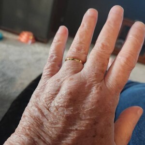 Classic Comfort Fit Gold Band Ring / Dainty Shiny Stackable