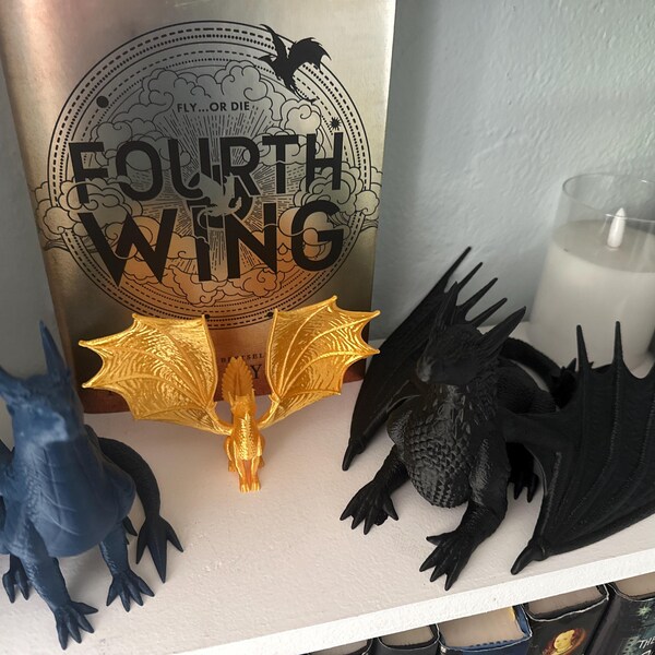 Fourth Wing Dragon Figurines Tairn & Andarna, Officially Licensed 3D