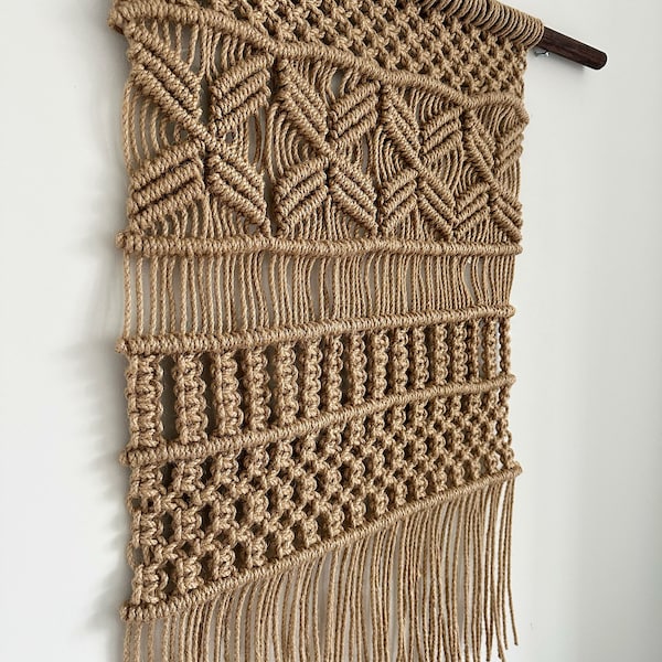 Macrame PATTERN - Written PDF and Knot Guide - Diy Macrame Wall Hanging ...