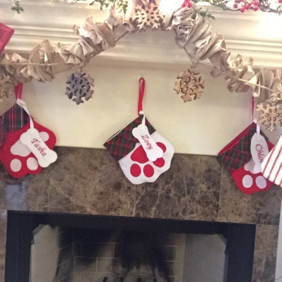 Customer photo of a pet with the Pet Christmas Stocking Eco-Friendly felt Red