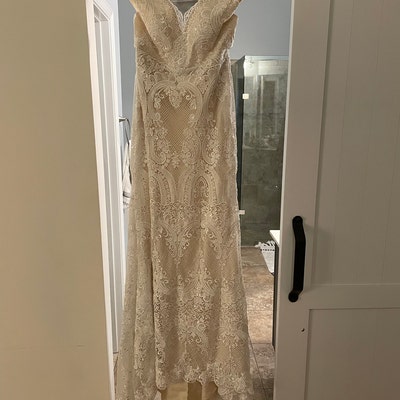 Simple Wedding Dress, Boho Wedding Dress, Rustic Wedding Gown, Ivory ...
