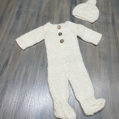 9 COLORS Footed Newborn Romper, Footed Romper, Newborn Sleeper, Knitted ...