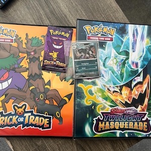 Trick or Trade/pokeween Pokmon Binder W/exact Number of Pages for Sets,  Laminated Cover, Spine and 9-pocket Sleeves for Complete Sets - Etsy