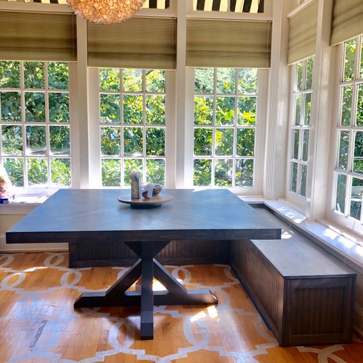 Banquette Bench For A Bay Window Kitchen Seating Shaped Etsy