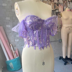 Coral-pink French Beaded Design Embroider On A Mesh-Prom-nightgown-sold By Yard. main image 1