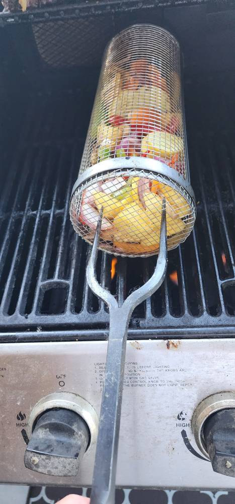 MyGrillie 2-Pack - The Greatest Grilling Basket Ever - Grill Veggies and all your foods including desserts the Grillie way!