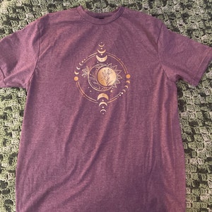 Mystic Moon and Sun Shirt Mystical Moon Phase Shirt Moon - Etsy