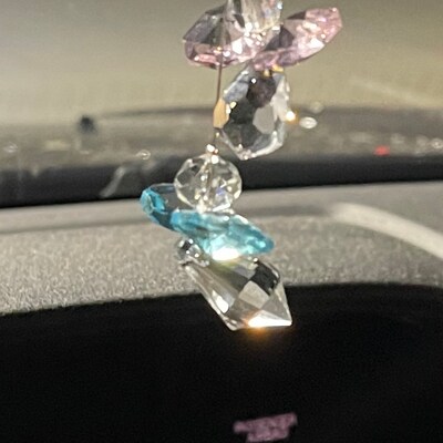 Birthstone Guardian Angel Hanging Car Charm Mirror Crystal - Etsy