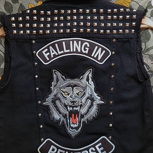Lone Wolf Patch for Bikers, Motoclub Jacket, Large Patch, Back
