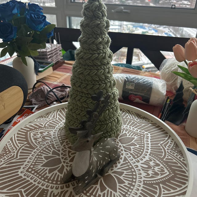 A customer's finished Wheat Stitch Tree Crochet Pattern + Video
