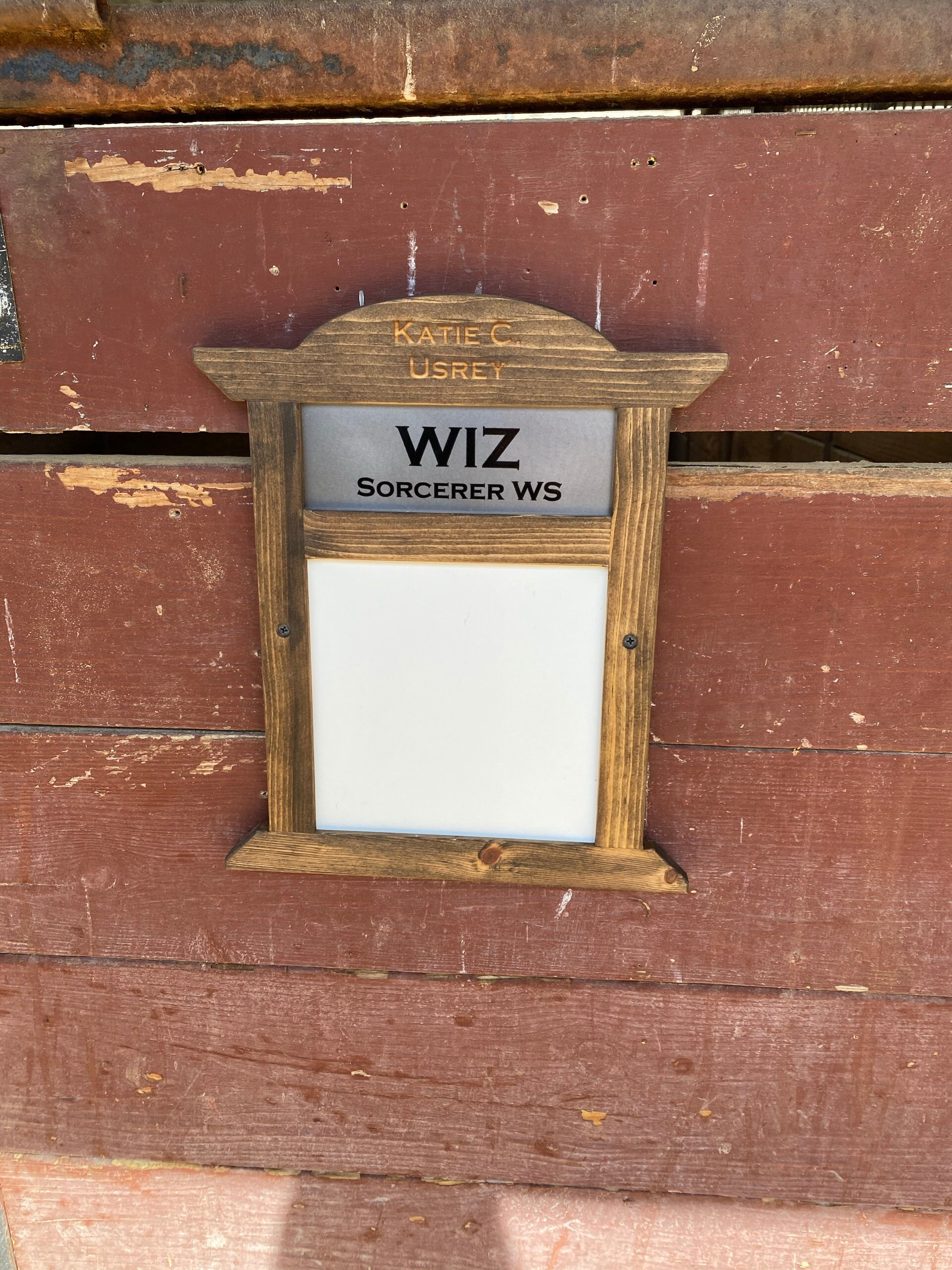 Horse Stall Sign, Equine Name Plaque, Horse Barn Sign, Stable Decor, Horse Name Plate, Chalkboard or Dry Erase Board, Feeding Instructions