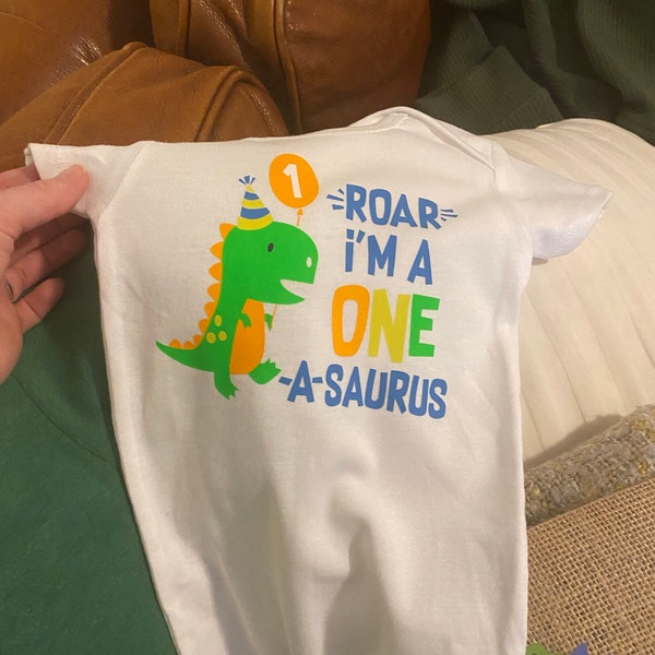One Asaurus Design Dinosaur First Birthday SVG, One-a-saurus Dino Design (digital Download ...