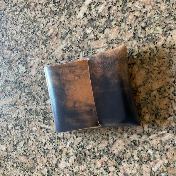 Stitchless Shell Cordovan Leather Cards Wallet, Origami Minimalist ...