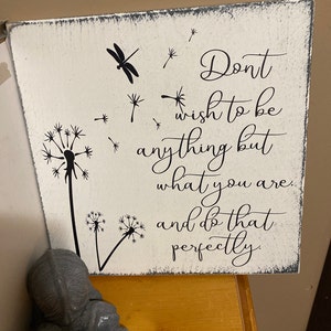 Inspirational Wall Art Rusticly Inspired Signs Don't Wish to Be ...