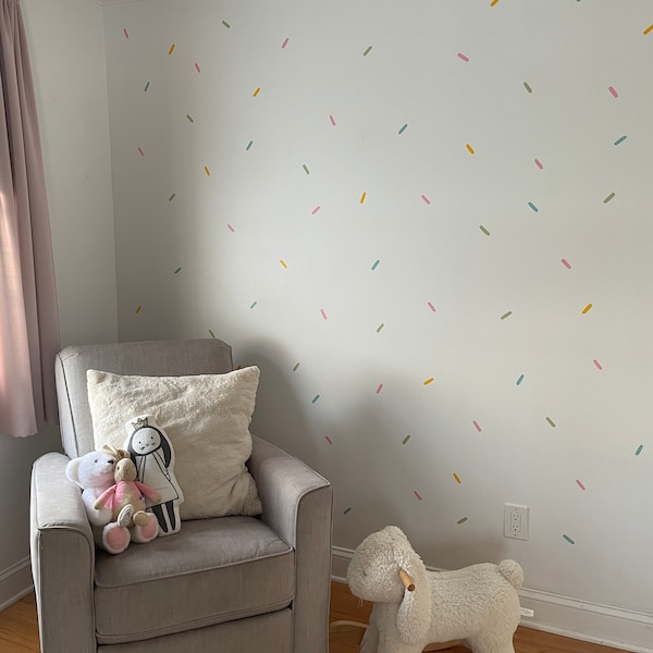 Confetti Wall Decals - Sprinkles Wall Decal Set, Peel and Stick Wall ...