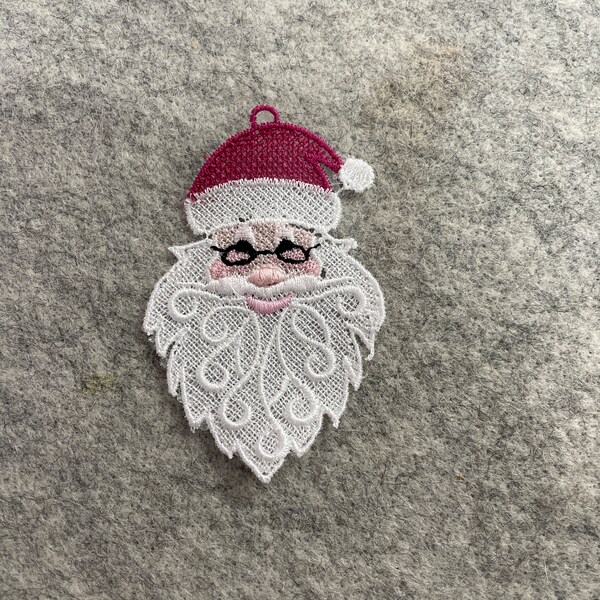 FSL Santa Ornament 2 Sizes. Christmas Embroidery Designs. Instant ...