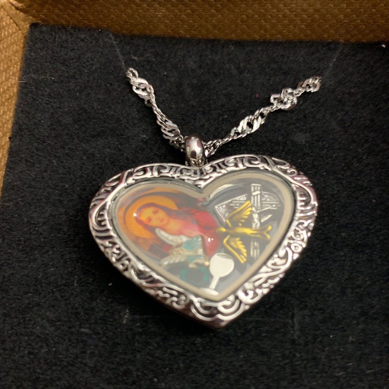 Custom Glass Locket Choose Charms Faith Jesus Mary Saints Medal Cross Living Heart Origami Owl Floating Jewelry Necklace Christian Catholic