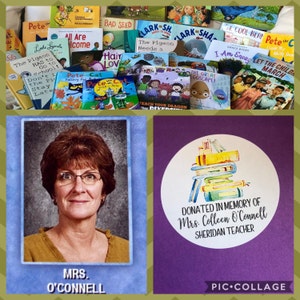 Donated in Memory of Personalized Stacked Books Labels 12 Pack 2.5 ...