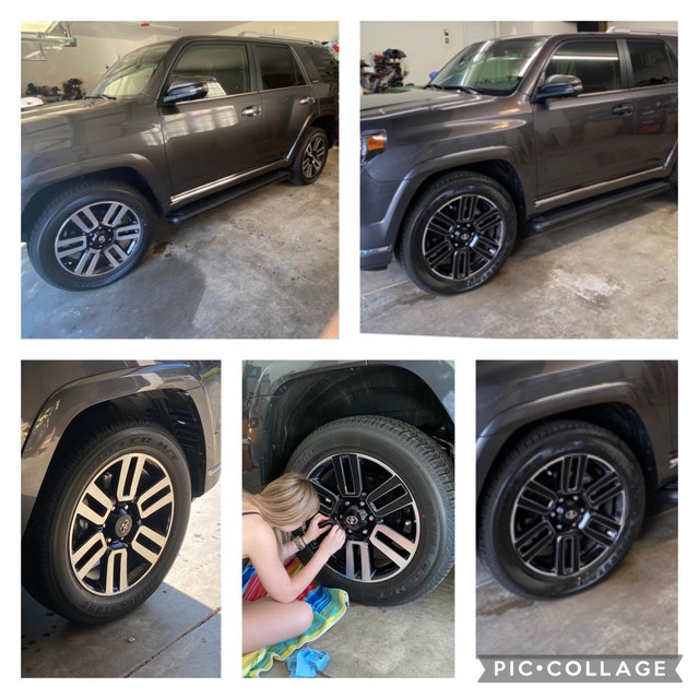 Toyota 4runner limited black wheel decals stickers