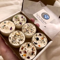 Crystals & Herbs Tealight Candles Soy Energy Candles Aromatherapy ...