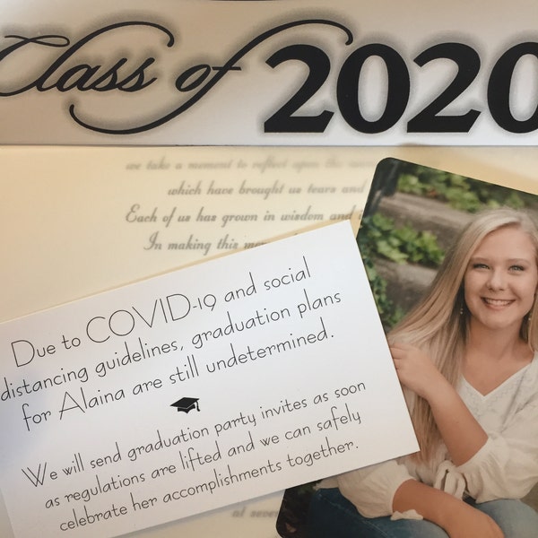 Graduation Insert Cards - (set of 10) Graduation Announcement Inserts ...