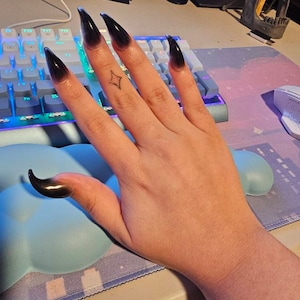 Press on Nails, Nude Press on Nails, Press Ons, Floral Nails, Gold