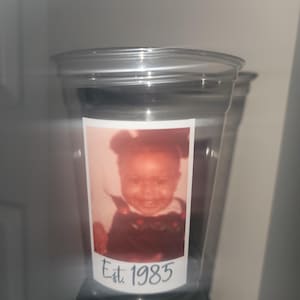 Custom Face Plastic Party Cups Personalized Party Cups Personalized 40th Birthday Cups Vintage 21st Pic Cups Custom Face Party Cups decor