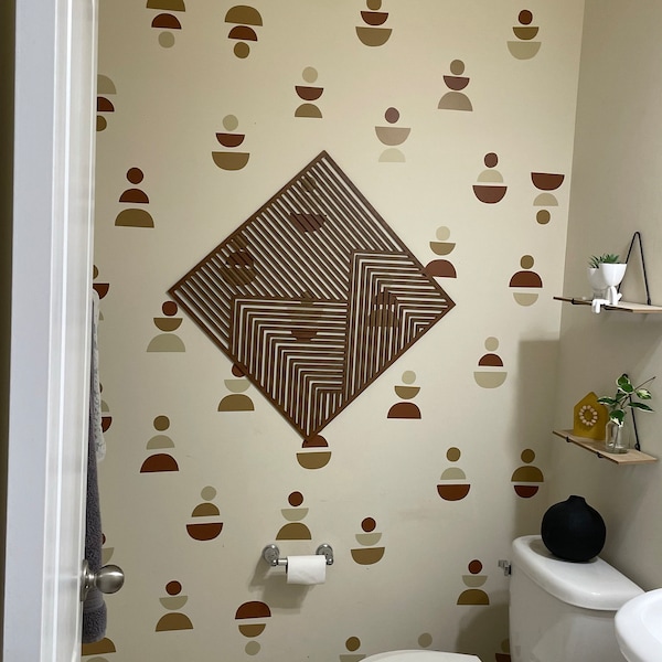 Boho Wall Decals - Removable Wall Stickers, Minimalist Geometric Wall ...