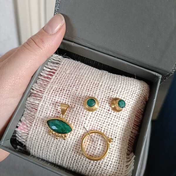 Sterling Silver Emerald Cut Gemstone Earring Studs main image 1